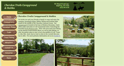 Desktop Screenshot of cherokeetrailscampground.com